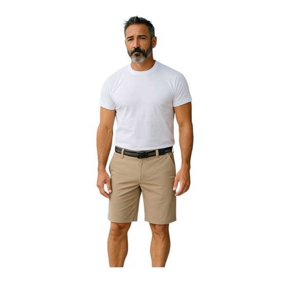 George Belted Stonewash Cargo Shorts - Picture 1 of 14
